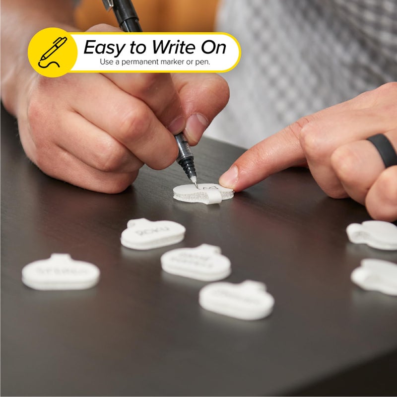 Wrap-It Storage Cable Labels by Wrap-It Storage, Regular, White (36 Pack) - Write On Cord Labels, Wire Labels, Cable Tags and Wire Tags for Cable Management and Electronics, Computers. Great Stocking Stuffer - Image 3